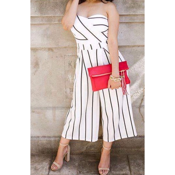 venus striped jumpsuit